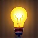 Lightbulb with water splash lines, symbolizing creativity