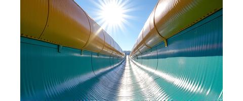 Steep drop water slide