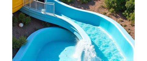 Wide open flume water slide